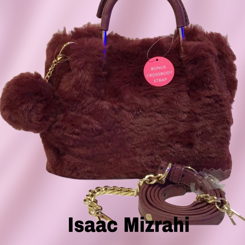 New Isaac Mizrahi Handbag/Crossbody Bag with Matching Keychain in Box